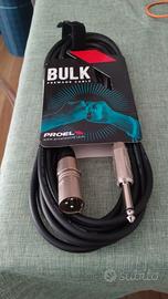 Cavo Jack mono 6.3mm XLR maschio 5 mt nuovo