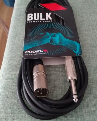 Cavo Jack mono 6.3mm XLR maschio 5 mt nuovo
