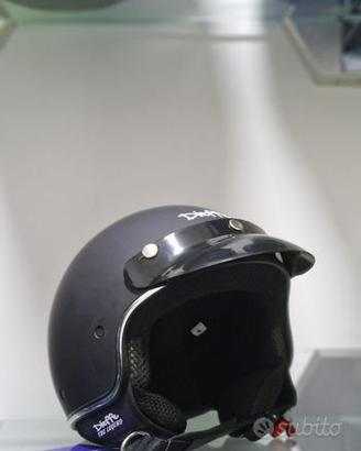 CASCO DIEFFE CON VISIERINO NERO OPACO