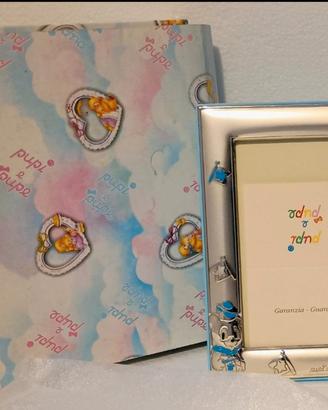 Portafoto da tavolo Pupi e Pupe, in argento