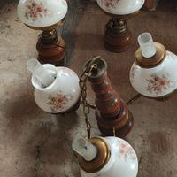 Lampadario con bajour