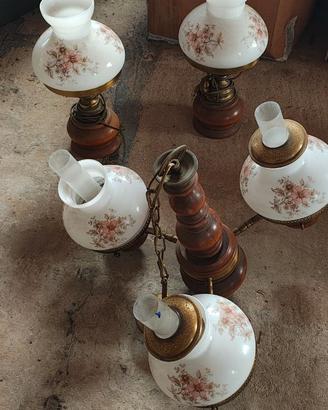 Lampadario con bajour
