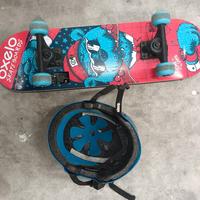 Skateboard più caschetto