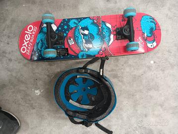 Skateboard più caschetto