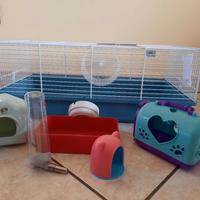 Gabbia completa accessori per criceti