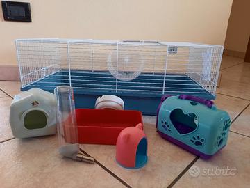 Gabbia completa accessori per criceti