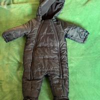 Cappotto neonato imbottito con cappuccio 6/9 mesi