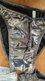 Costume competizione Bodybuilding Argento Taglia L