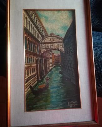 olio su tela Ponte dei Sospiri