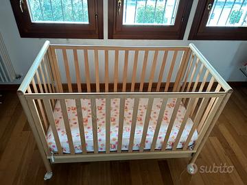 Culla con cassetto e materasso nuovi