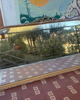 Grande specchiera vintage d'appoggio anni '50