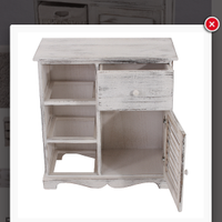 Comodini cassettiera shabby vintage legno paulonia