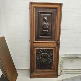 Antica Porta Ecclesiastica in massello di noce