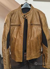 giacca moto vera pelle Dainese tg 50 stripes