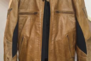 giacca moto vera pelle Dainese tg 50 stripes