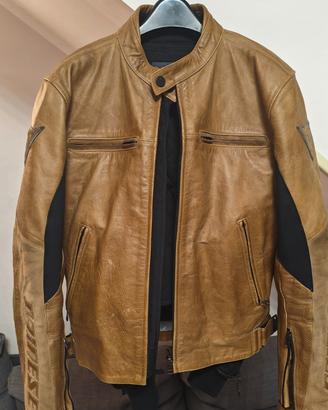 giacca moto vera pelle Dainese tg 50 stripes