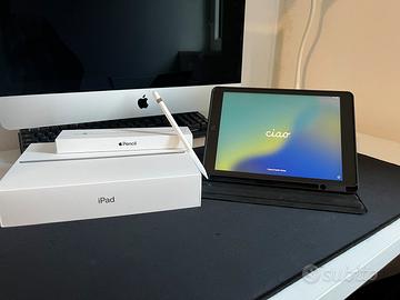 iPad 8ª gen + Apple Pencil + Custodia