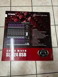 Wharfedale Pro SL824 USB-Mixer Audio Professionale