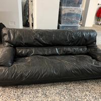 Divano vintage pelle 3 sedute