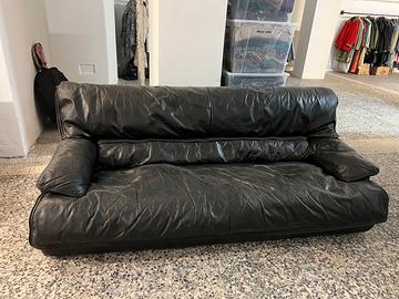 Divano vintage pelle 3 sedute