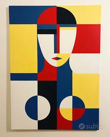Quadro...........riproduzione donna di Mondrian