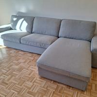 Divano due posti + chaisse longue due fodere 