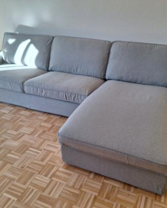 Divano due posti + chaisse longue due fodere 
