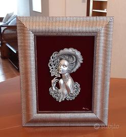 Quadro francese in peltro