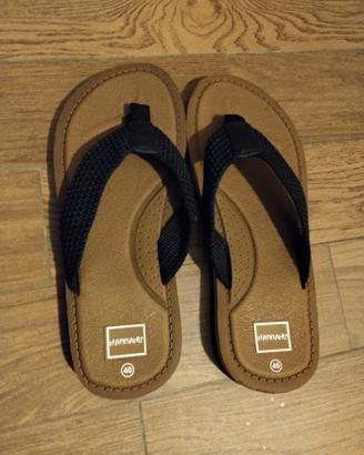 Infradito da uomo nero e beige - taglia 40