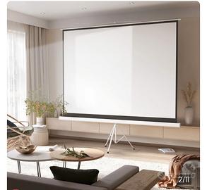 HOMCOM telo proiettore bianco da 120" formato 4:3 