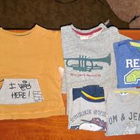 set 5 magliette manica lunga 2-3 anni bimbo