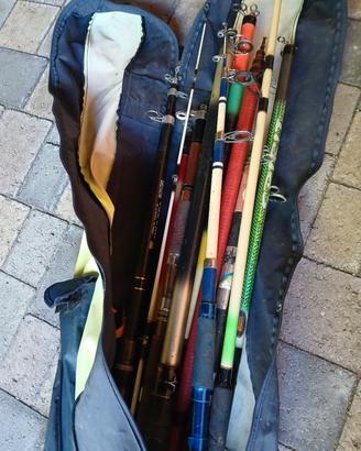 lotto canne da pesca