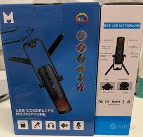 Microfono condensatore usb RGB