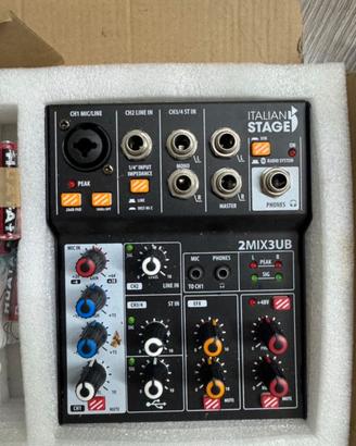 Mixer Audio USB Italian Stage 2MIX3UB -Con Scatola