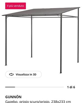 Set da Giardino - 2 Gazebi + Tavolo in ferro