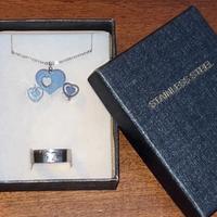 Set collana orecchini e anello