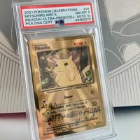 Carta pokemon PIKACHU ARITA PSA 8 metal