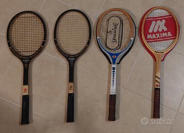 4 Racchette Tennis Vintage Legno Maxima Cardozo

