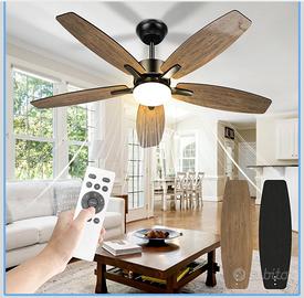 Ventilatore da soffitto con telecomando e luce led