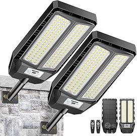 Confezione da 2 lampioni solari da 3000 W