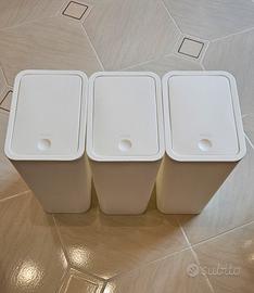 Kit 3 secchielli raccolta differenziata 10 litri