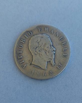 Moneta Argento 2 Lire 1962 Napoli. Molto Rara.