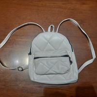 Mini zainetto / borsa a spalla in ecopelle bianco