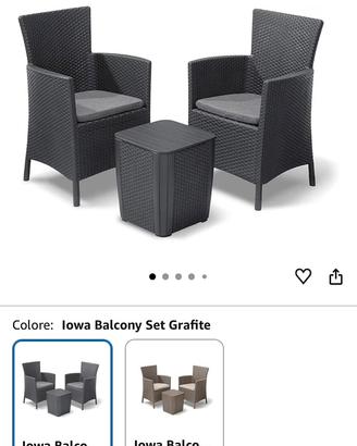 Set poltrone e tavolino contenitore da Esterno