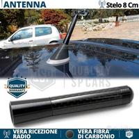 Antenna corta per Fiat Abarth in FIBRA DI CARBONIO