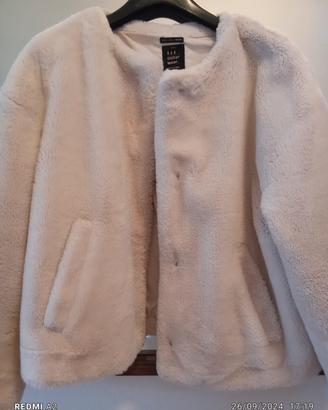 giacca ecopelo beige Zara taglia L