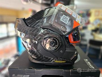 casco modulare ls2 ff901 advant x c carbon solid