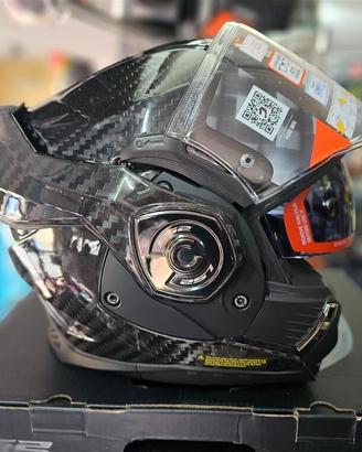 casco modulare ls2 ff901 advant x c carbon solid