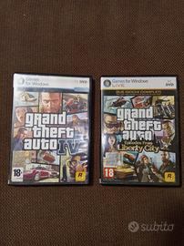 Dvd giochi originali per PC GTA IV e liberty city