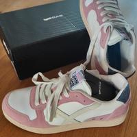 scarpe da ginnastica bianche e rosa GAS